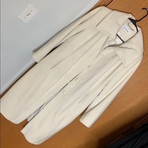 Calvin Klein cream long coat